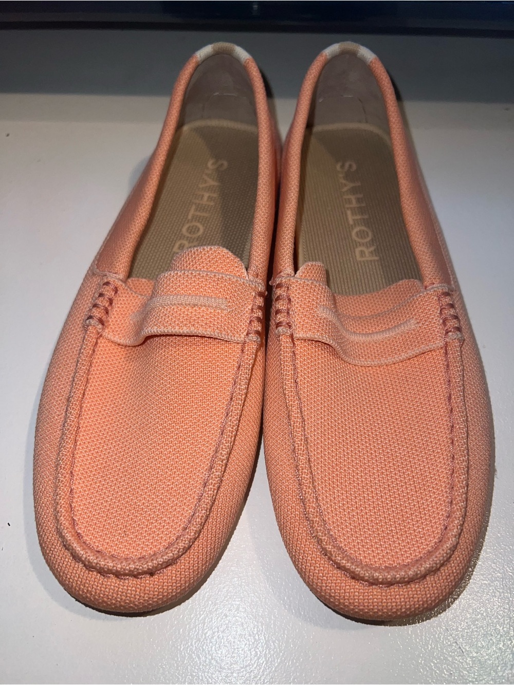 Rothy’s Women's Peach Canvas Penny Loafers